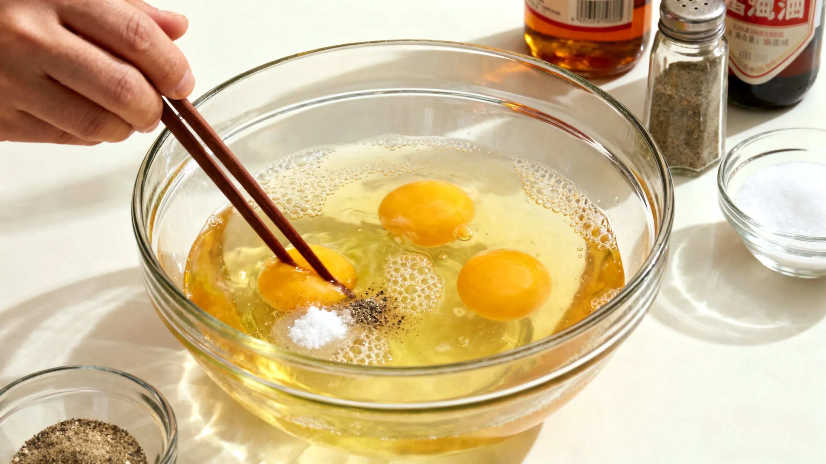 Preparing Egg Mixture