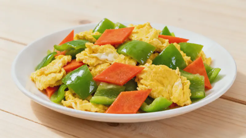 Featured image of post Bell Pepper Carrot Scrambled Eggs: Colorful Quick Home-style Dish