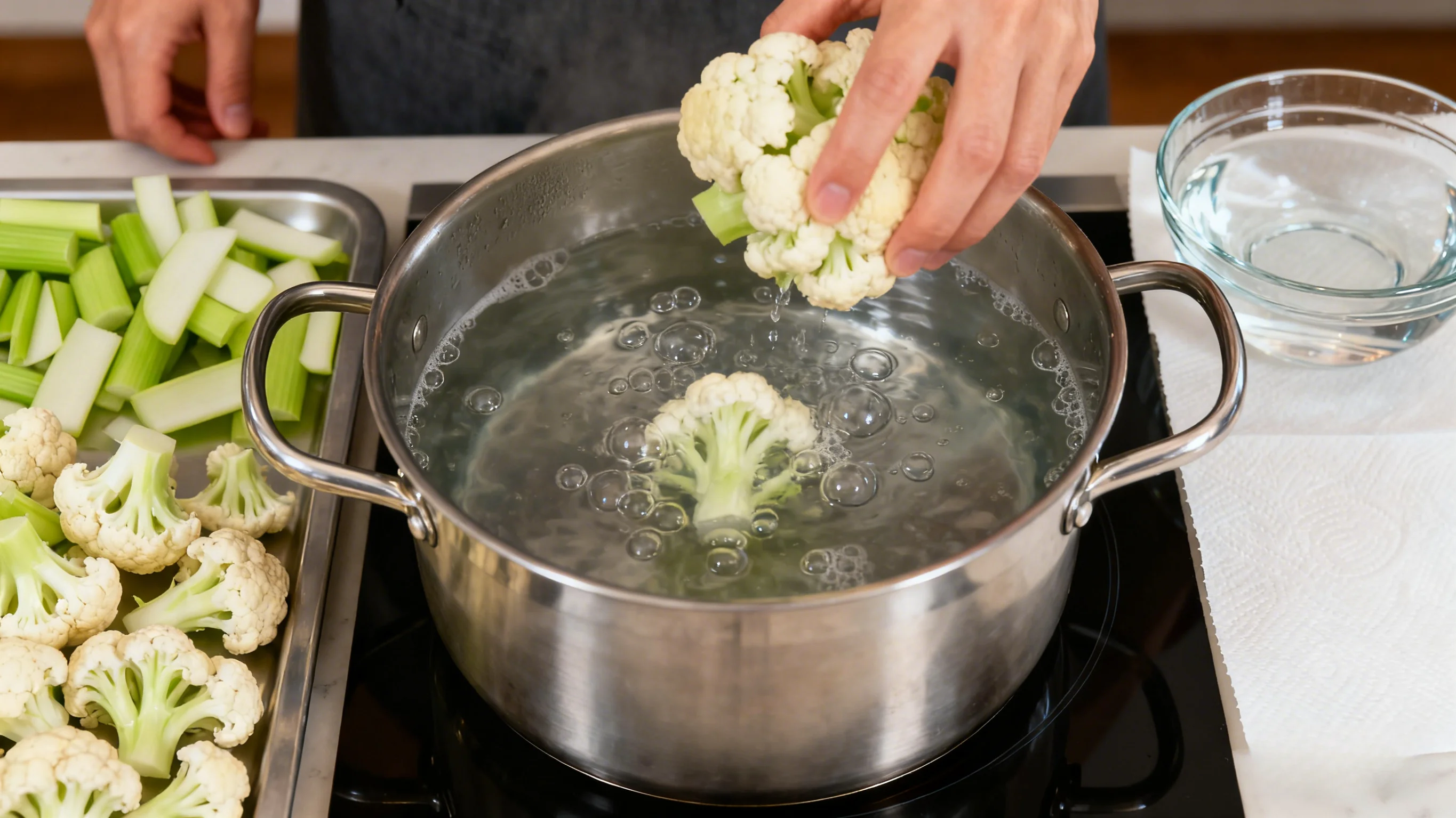 Blanching Cauliflower