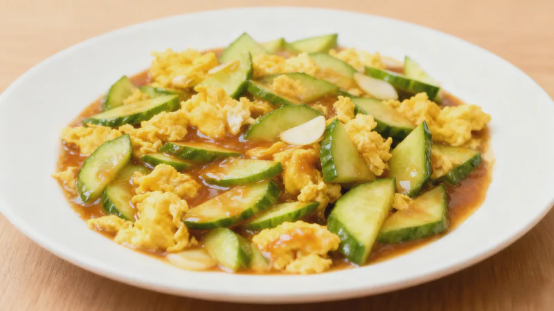 Cucumber Scrambled Eggs: Refreshing and Quick Homemade Delight