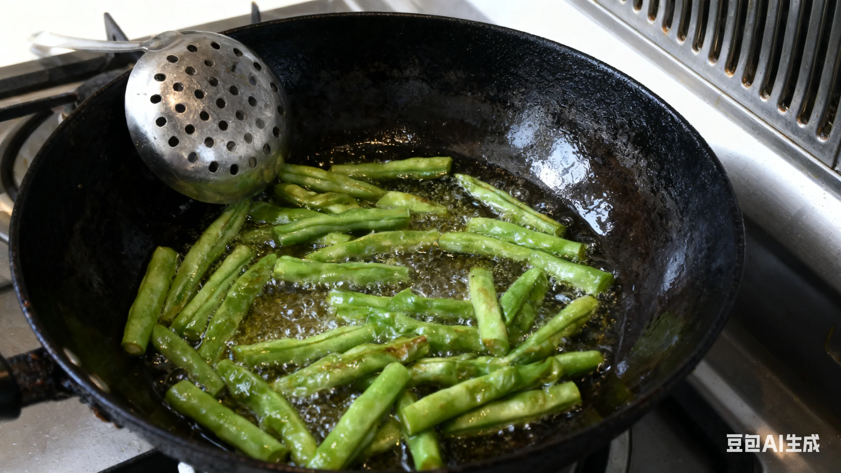 Frying Green Beans