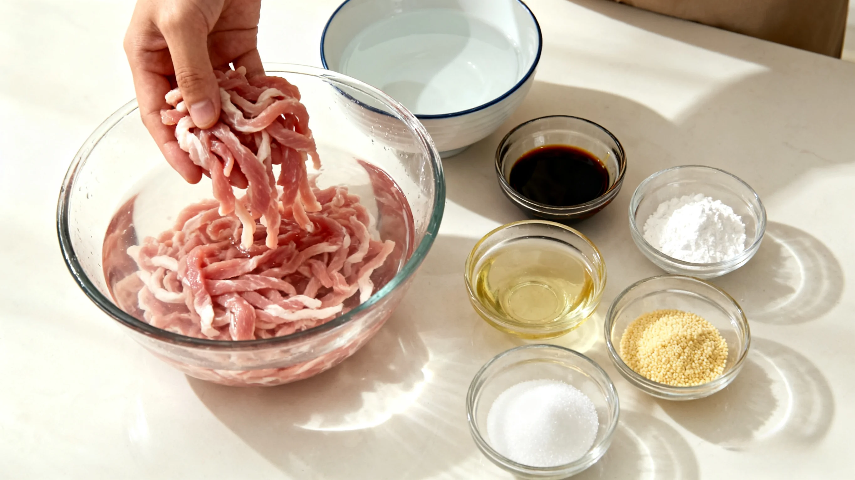 Preparing Pork Shreds