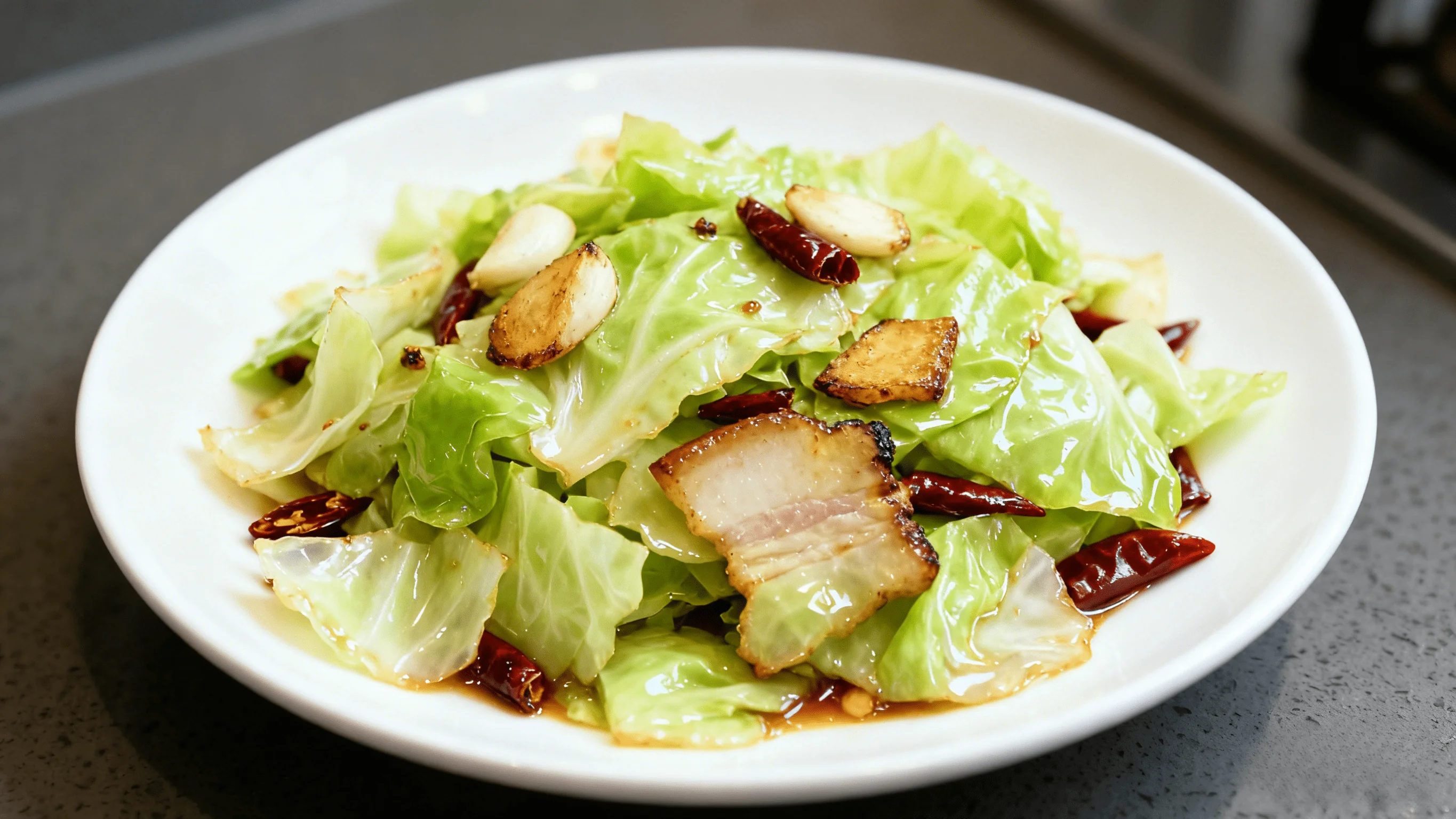 Hand-Torn Cabbage Final Dish