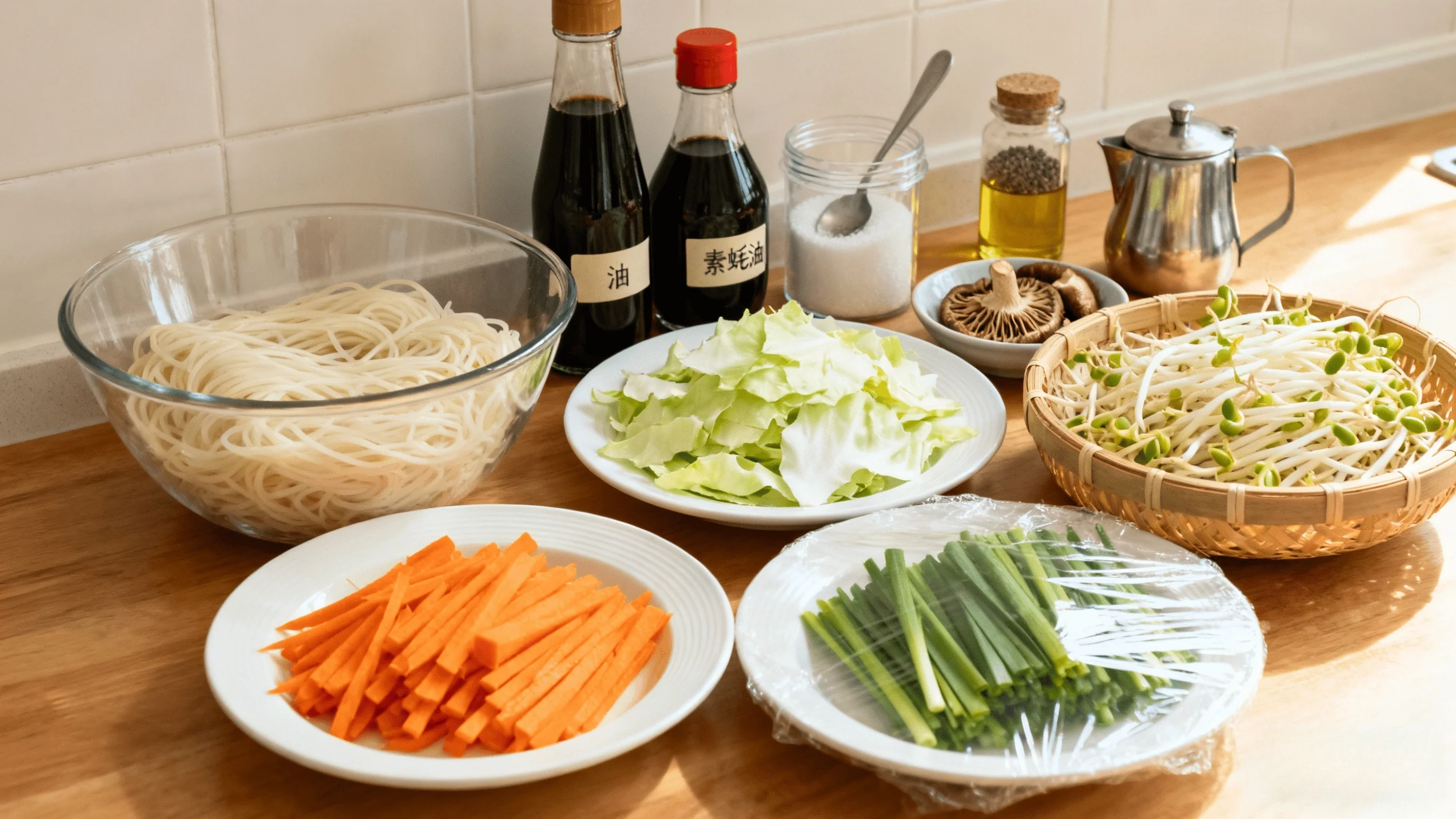 Vegetarian Rice Noodles Ingredients