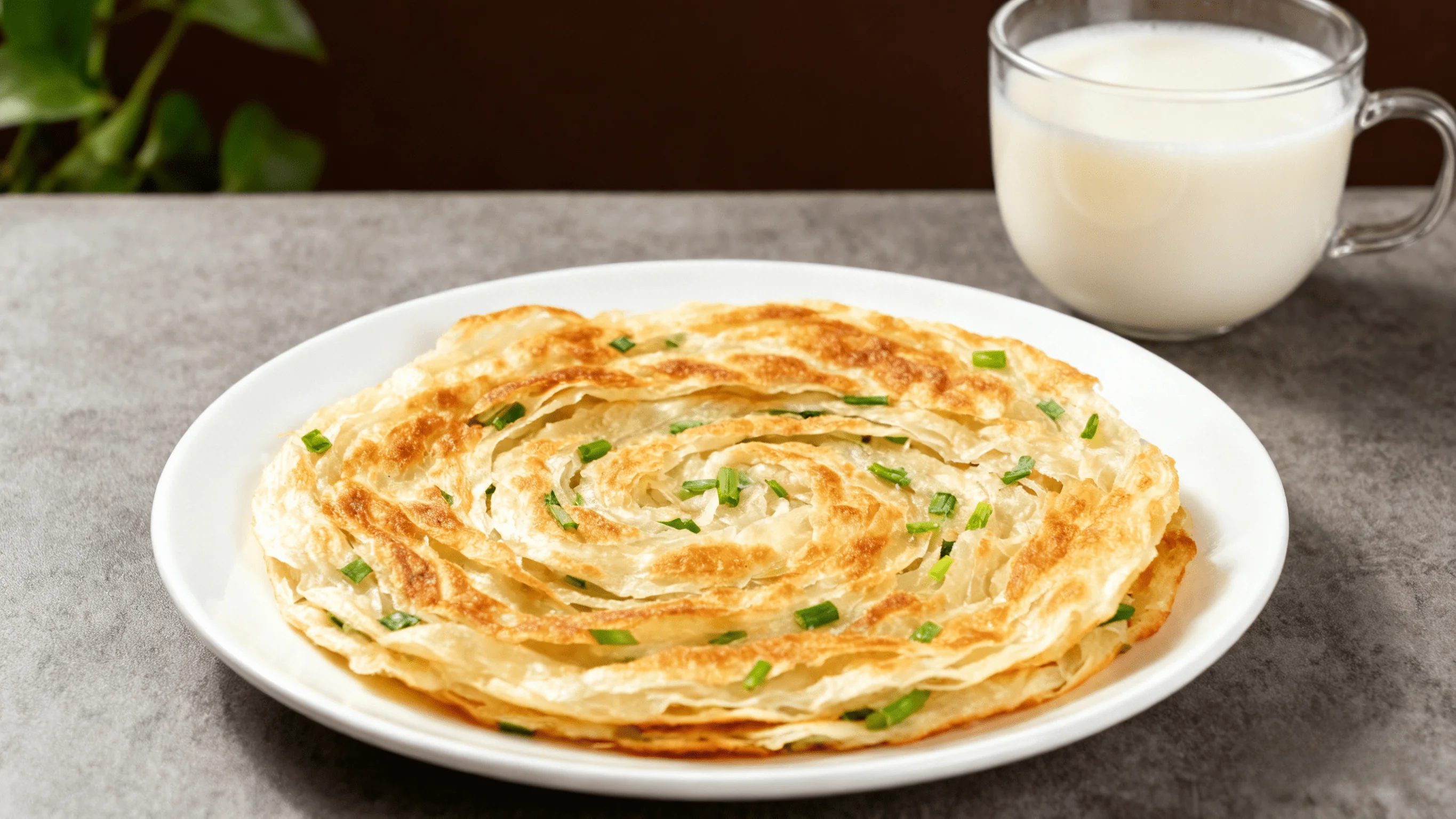 Golden Brown Scallion Pancake