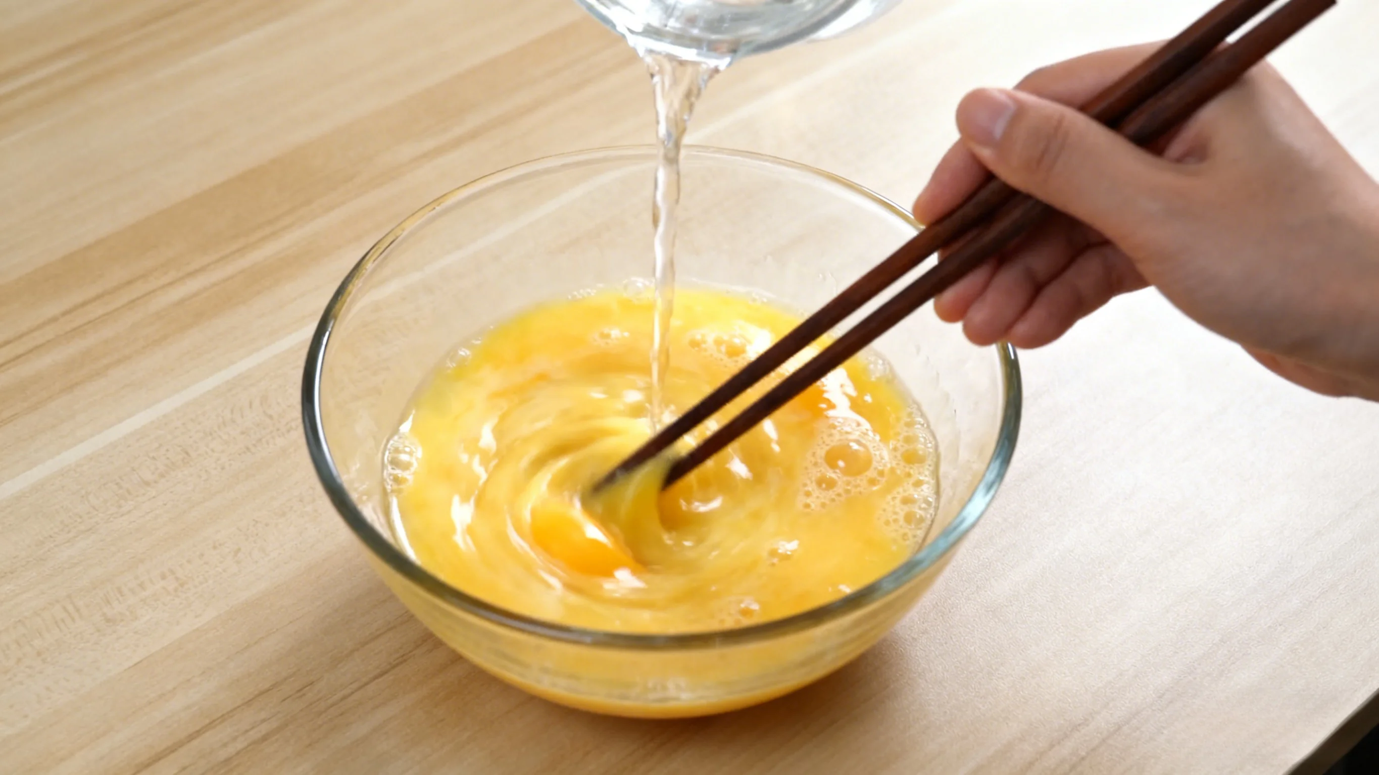 Mixing Egg and Water