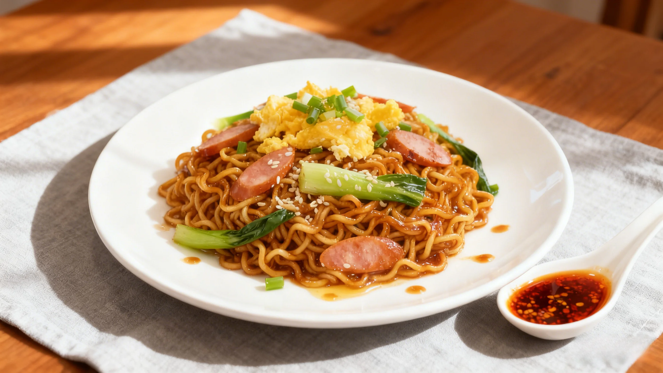 Stir-Fried Instant Noodles Final Dish