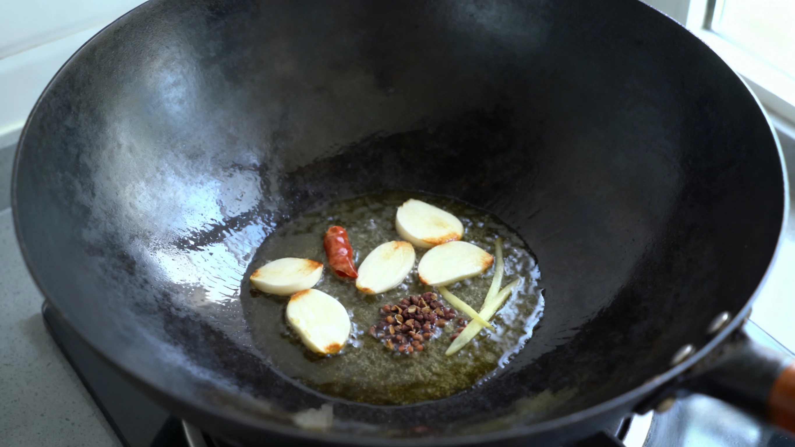 Frying Garlic Ginger