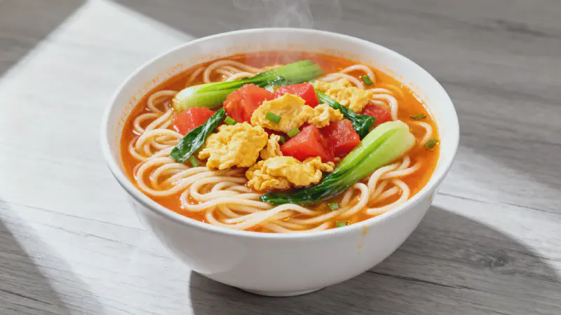 Featured image of post Tomato Egg Noodles: Quick Home-style Soup Noodles with 3 Secrets for Rich Broth and Silky Noodles
