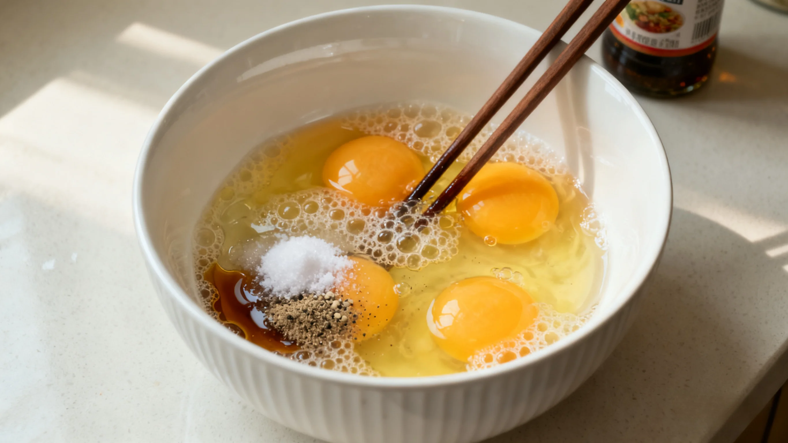 Preparing Egg Mixture