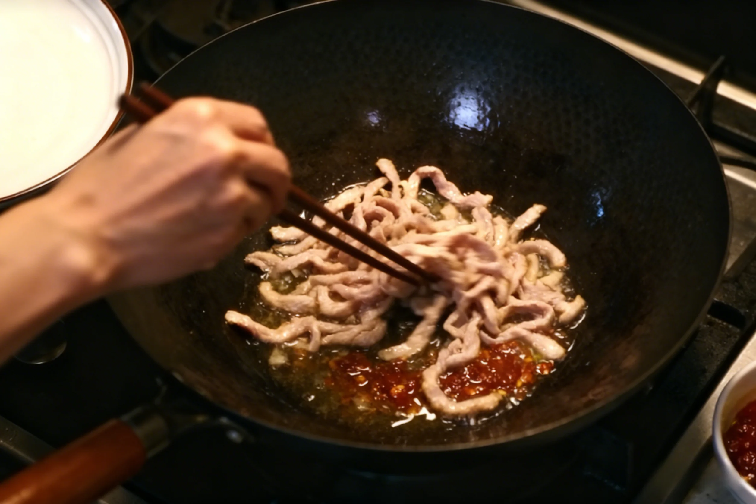 Quick-frying Pork